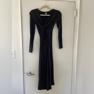 Midi dress with cut out